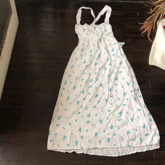 Show me your MUMU x Revolve Marmont midi bluebell ditsy dress size L NWT - Picture 2 of 11